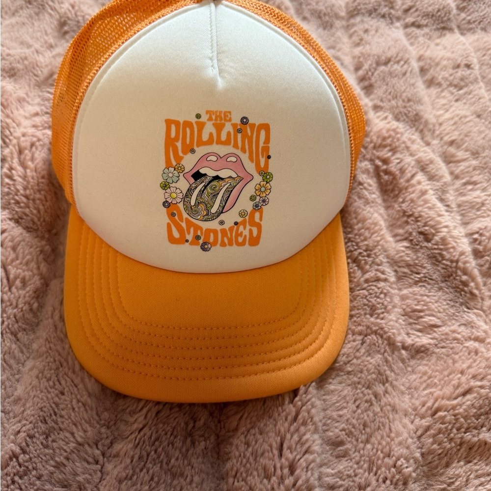 Rolling Stones Orange Trucker Hat